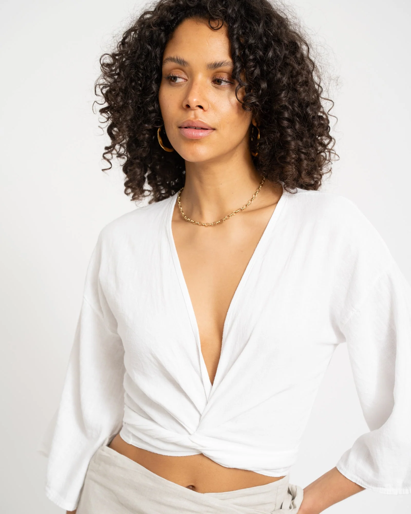TILTIL Sunny Linen Top White One Size - Image 6