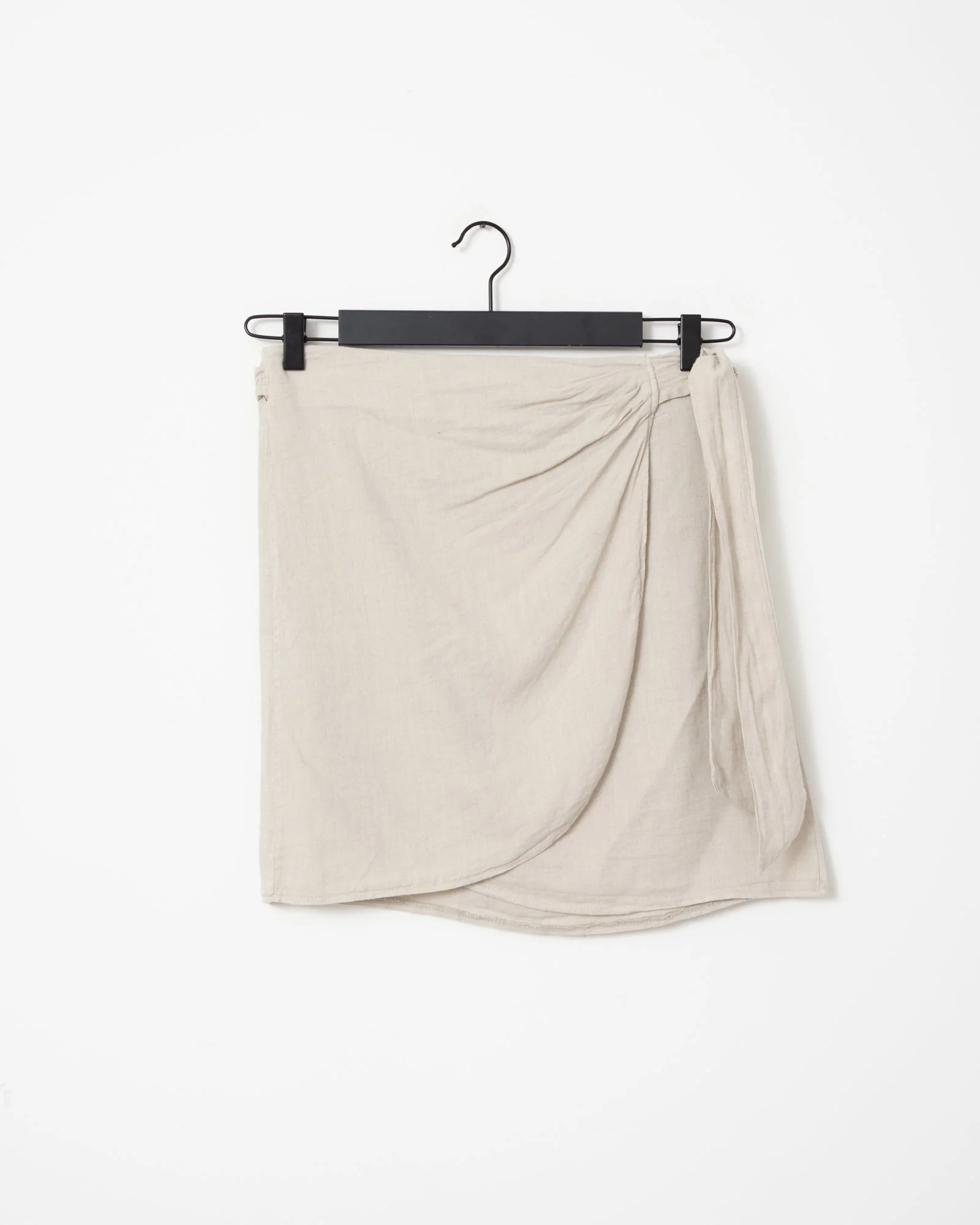 TILTIL Sunny Linen Wrap Skirt Beige - Image 6