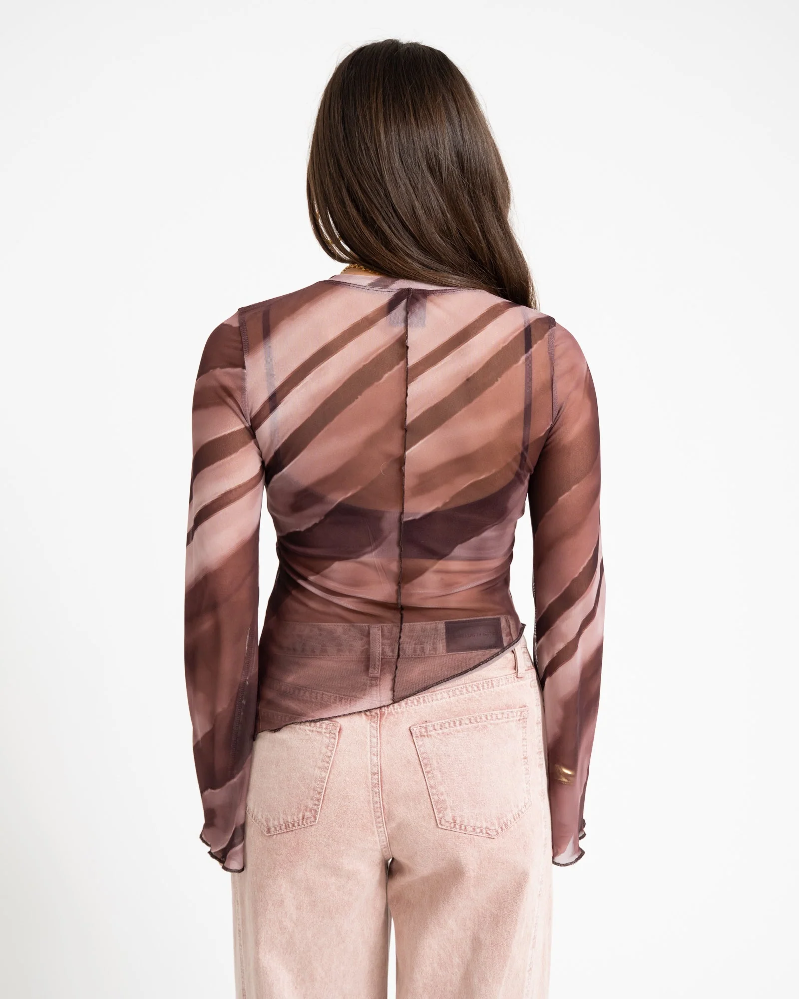 TILTIL Suzie Mesh Top Detail Burgundy - Image 5