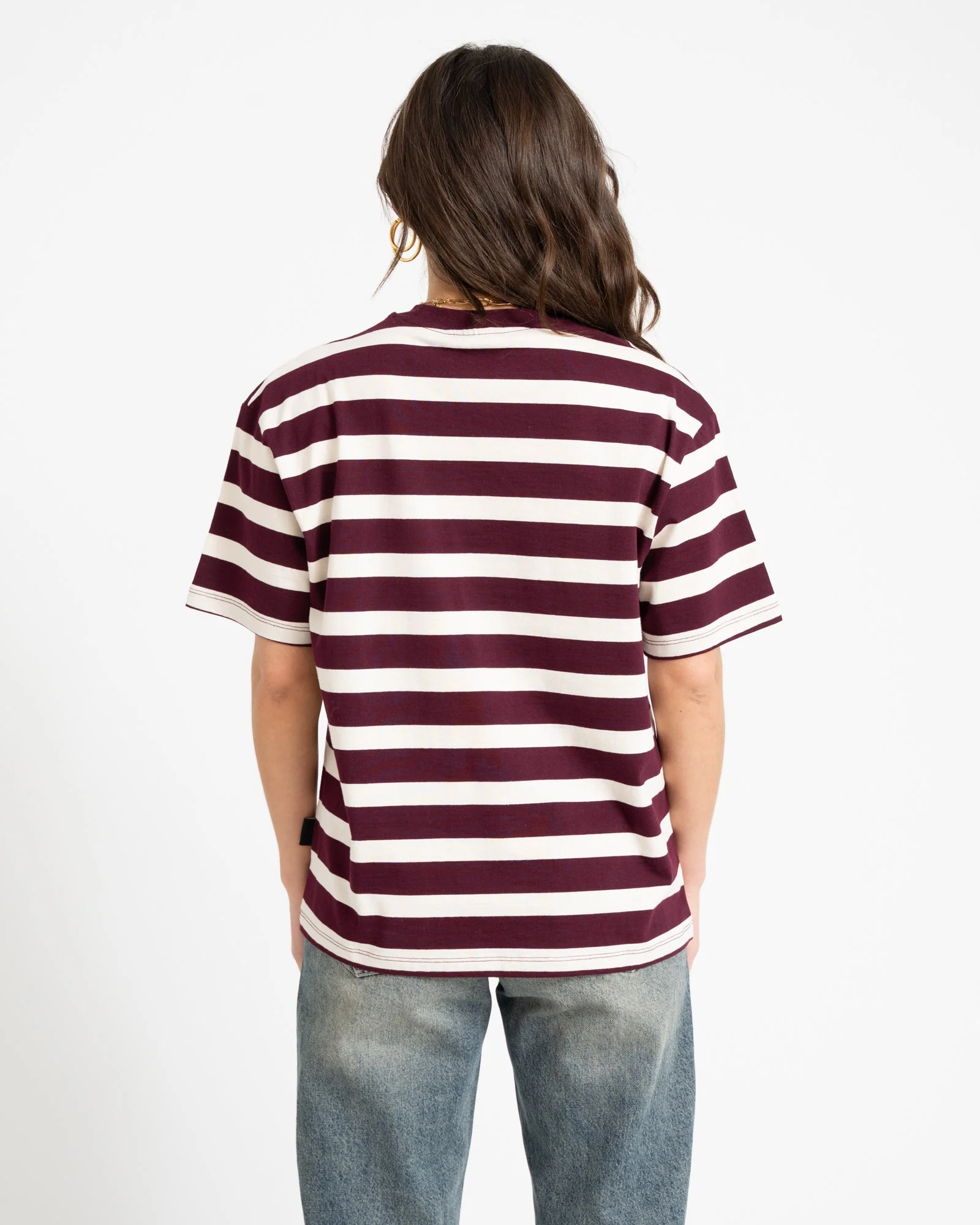TILTIL Thick Striped Luc Tee Aubergine - Image 4