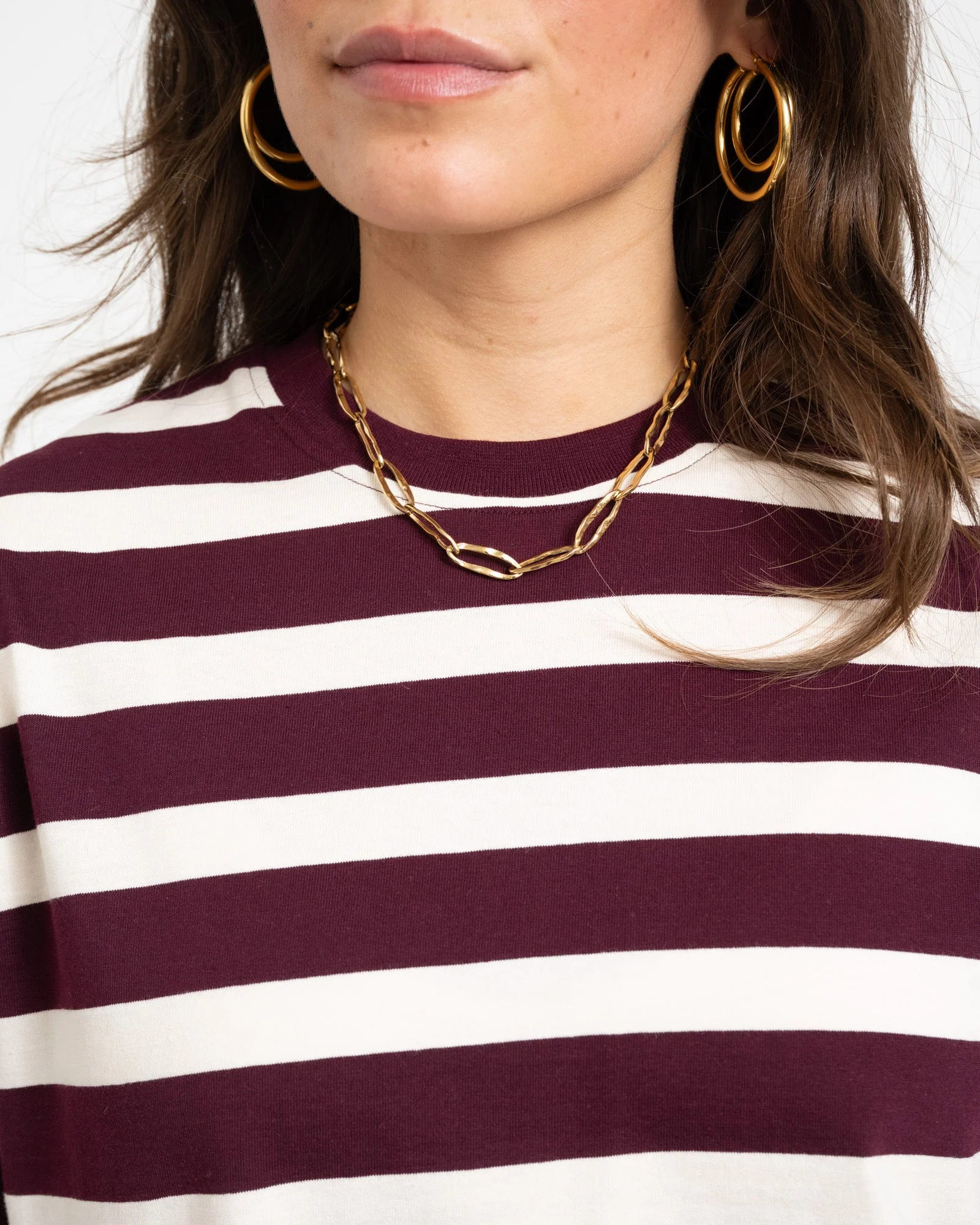 TILTIL Thick Striped Luc Tee Aubergine - Image 5
