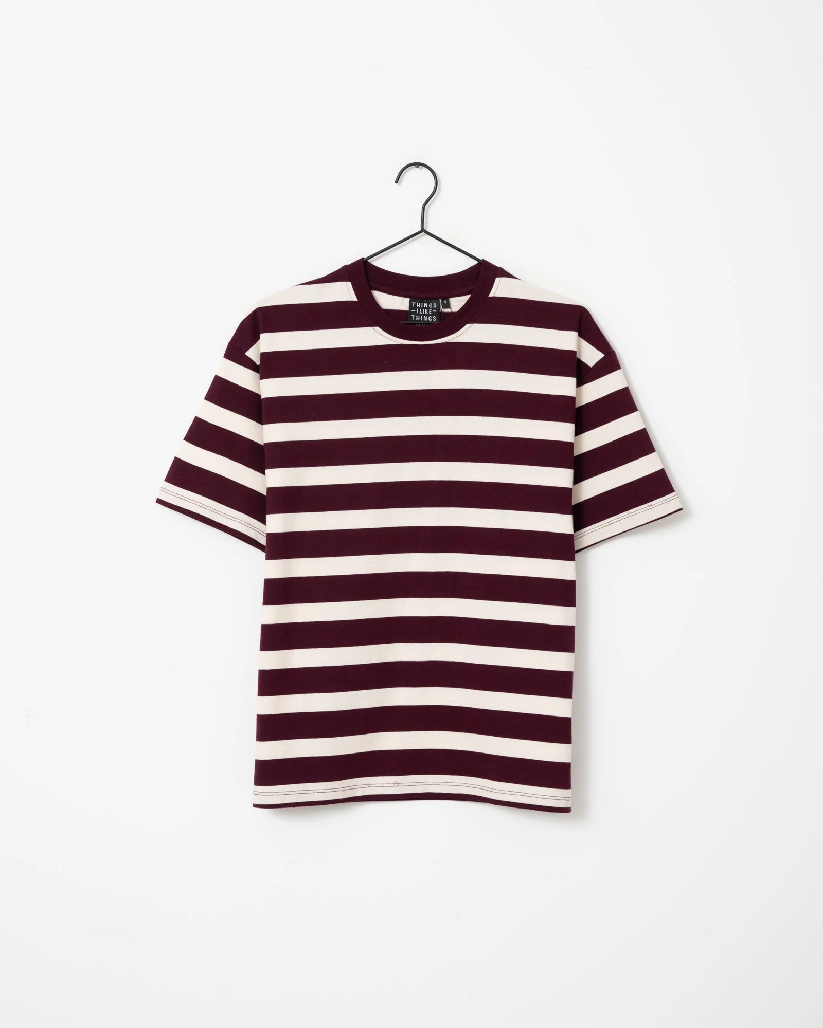 TILTIL Thick Striped Luc Tee Aubergine - Image 7