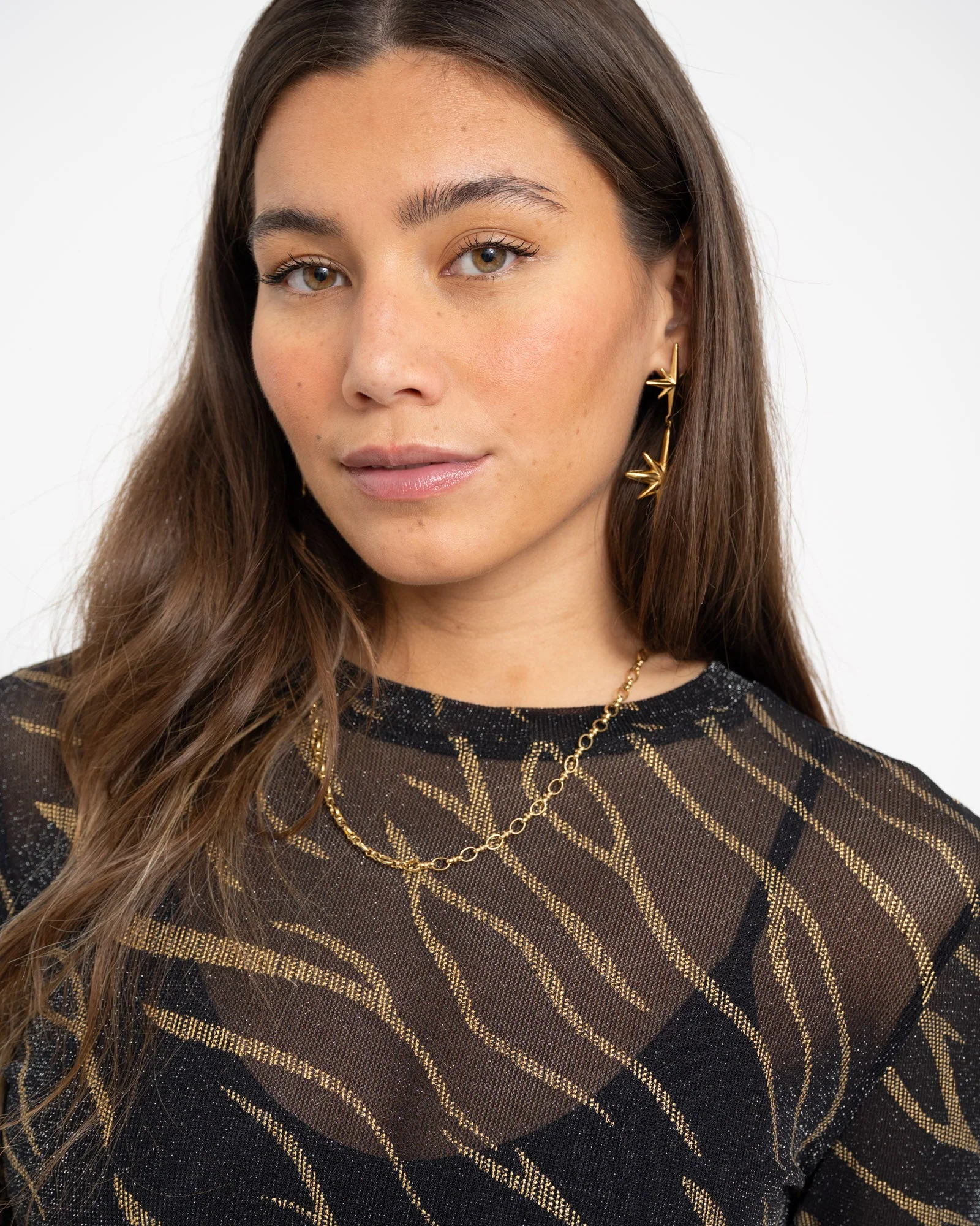 TILTIL Mesh Zebra Longsleeve Black Gold - Image 7