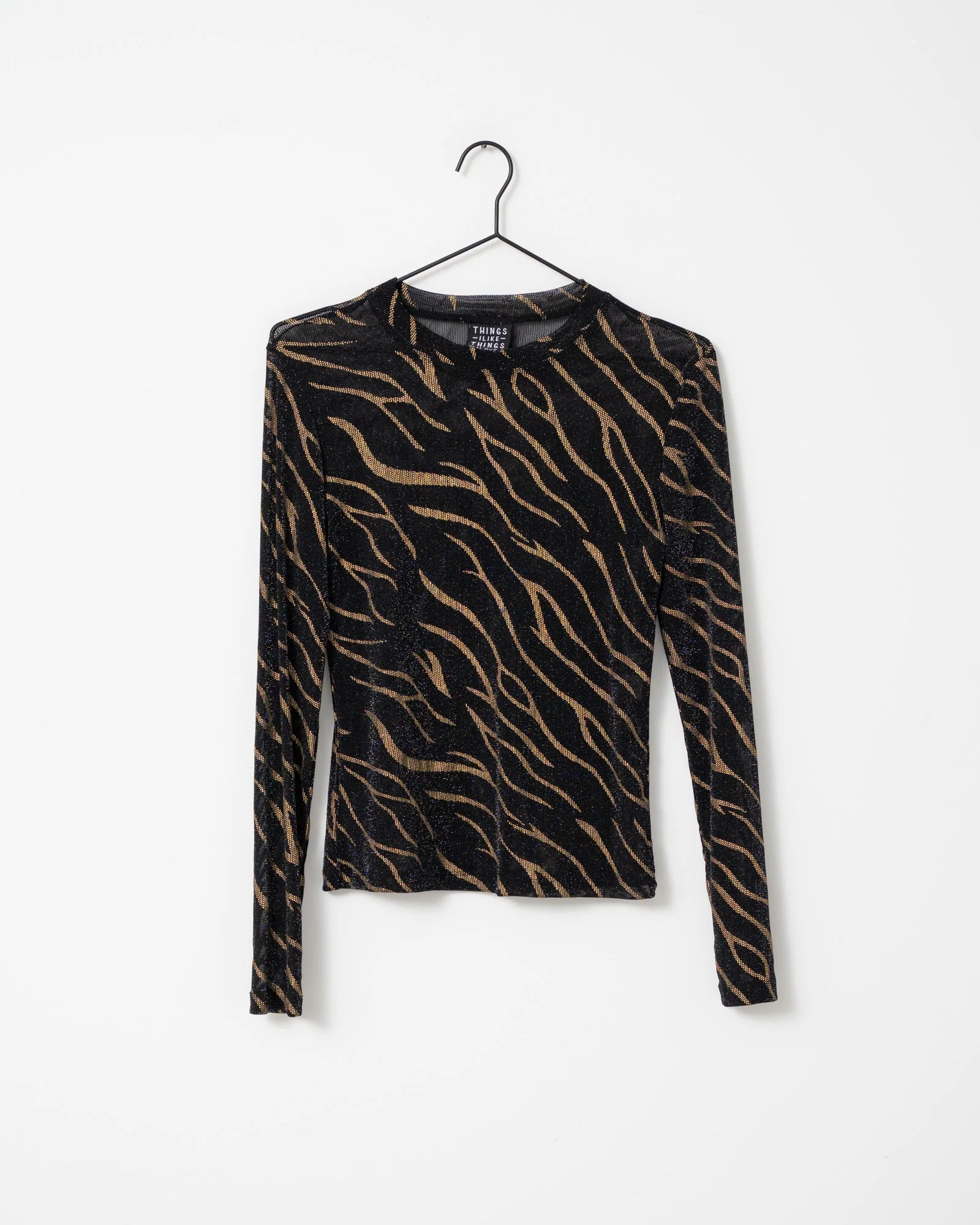 TILTIL Mesh Zebra Longsleeve Black Gold - Image 8