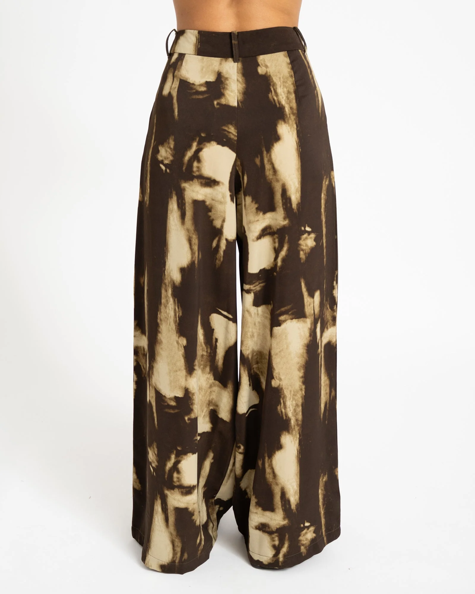 TILTIL Suze Abstract Pants Brown Beige - Image 5