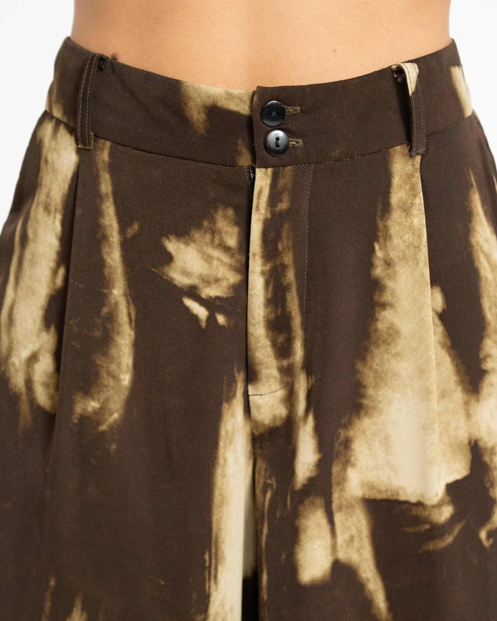 TILTIL Suze Abstract Pants Brown Beige - Image 6