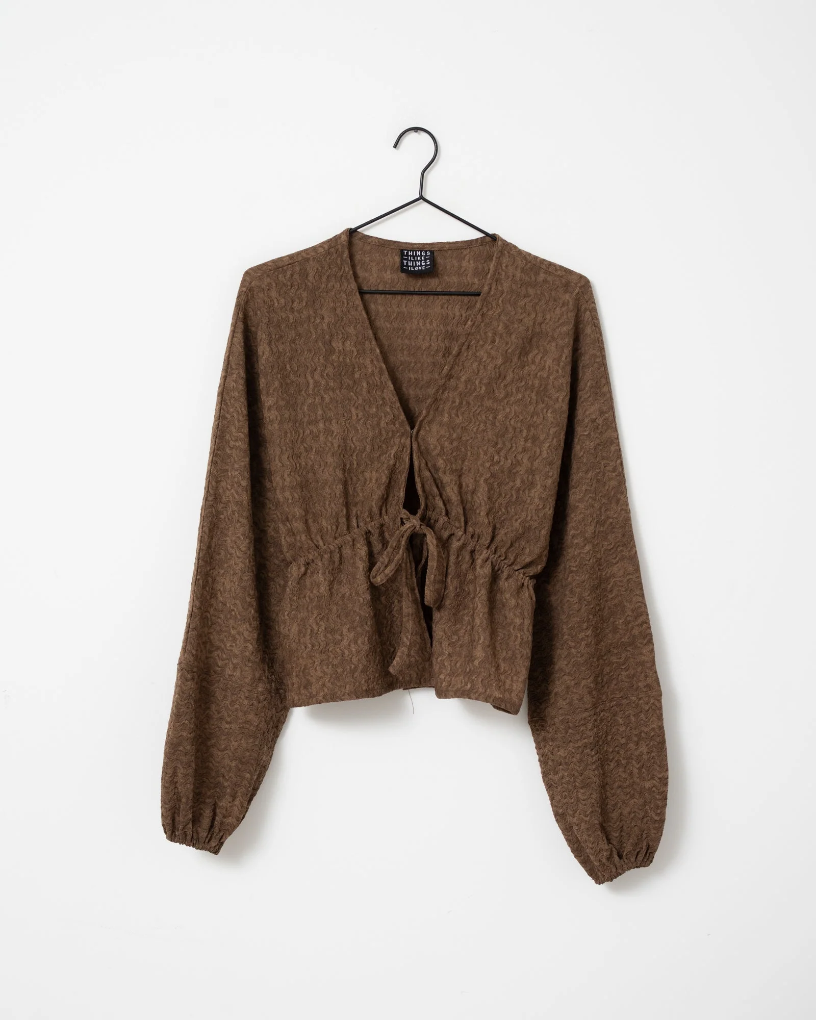 TILTIL Uma Structured Blouse Brown - Image 6
