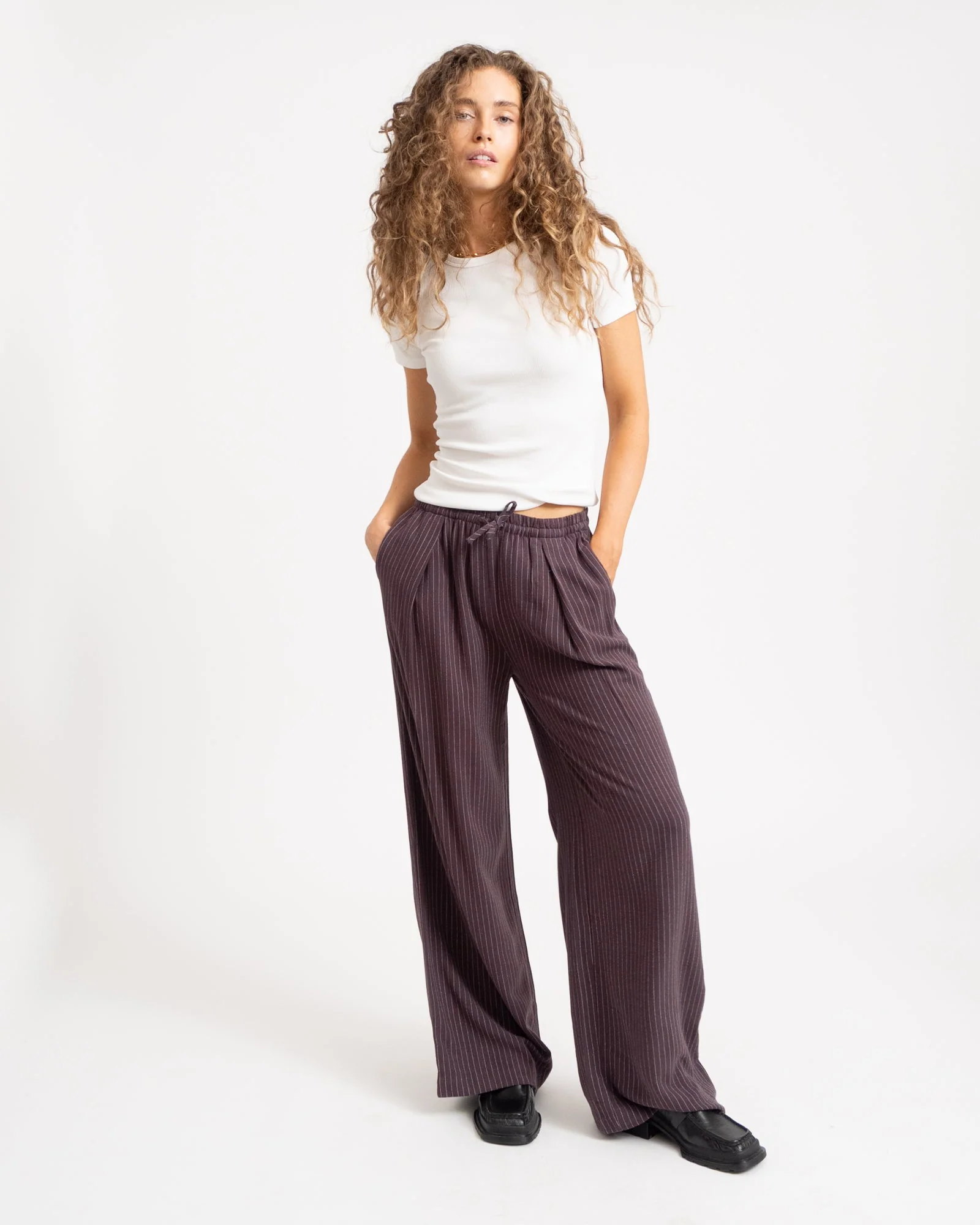 TILTIL Wide Lyna Trousers Brown