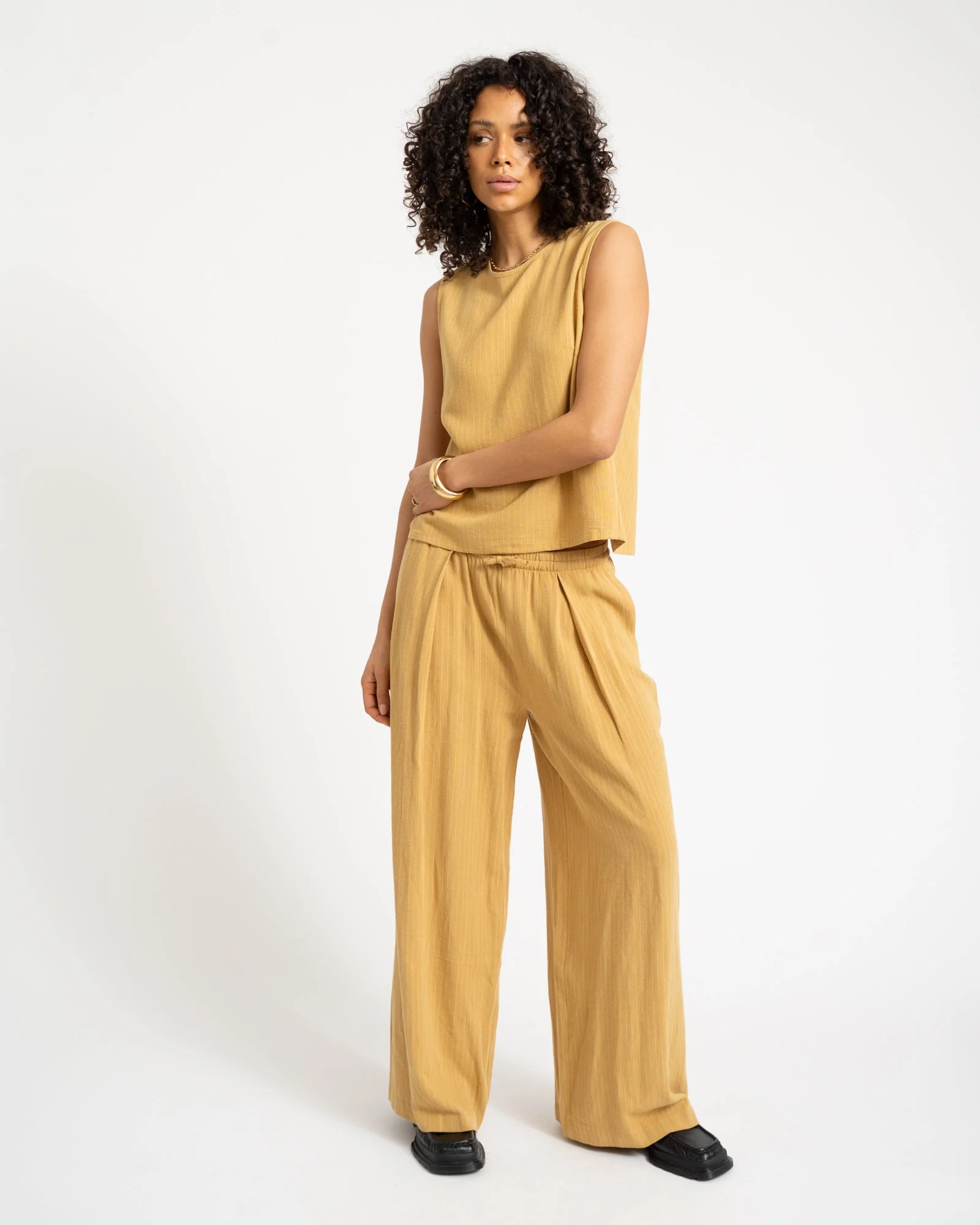 TILTIL Wide Lyna Trousers Yellow