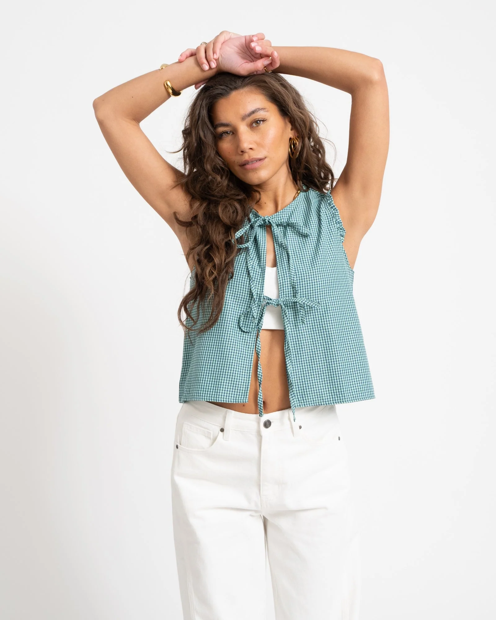 TILTIL Yana Sleeveless Blouse Green