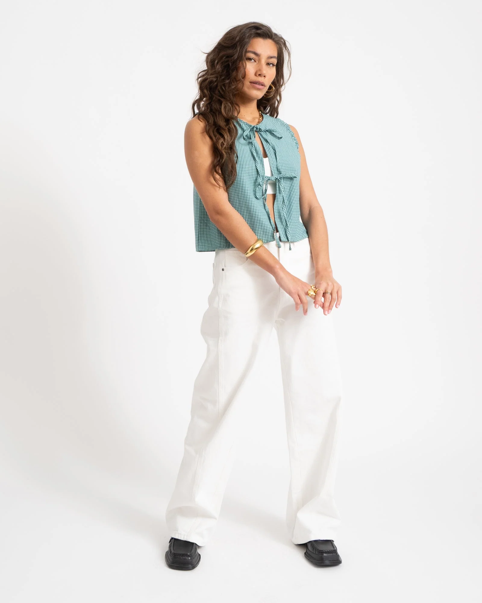 TILTIL Yana Sleeveless Blouse Green - Image 2