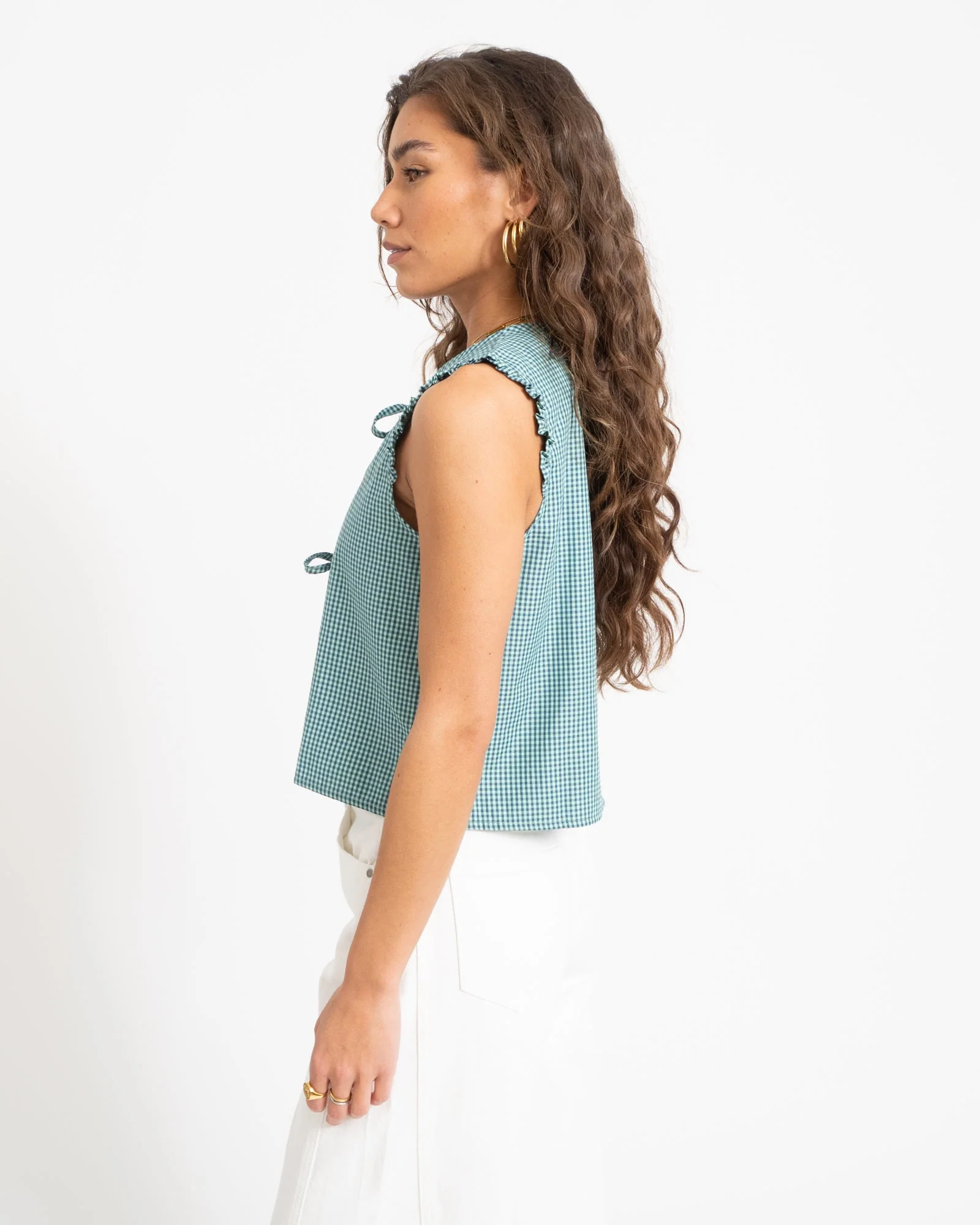 TILTIL Yana Sleeveless Blouse Green - Image 4