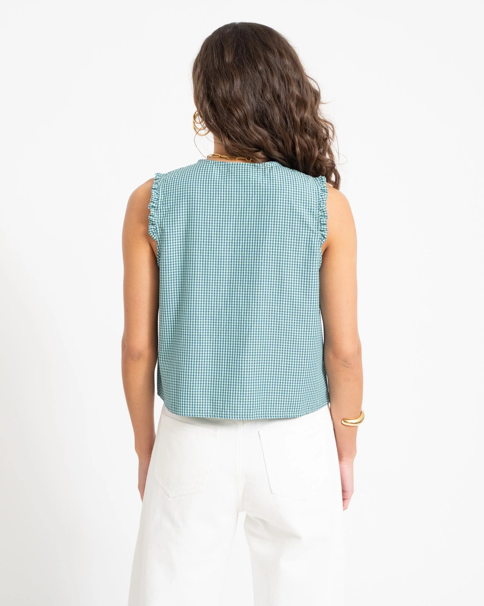 TILTIL Yana Sleeveless Blouse Green - Image 5