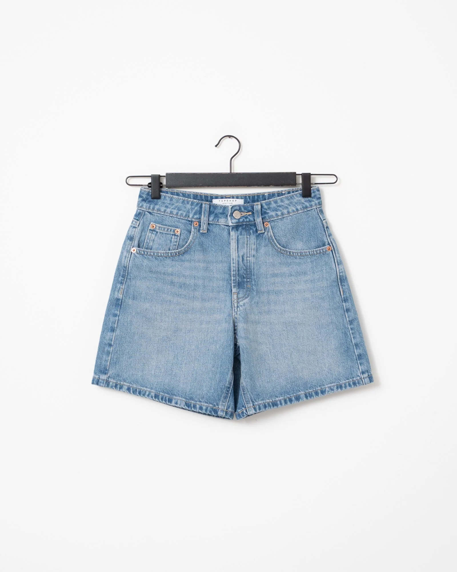 Topshop Vigga Denim Shorts Light Blue Denim - Image 7