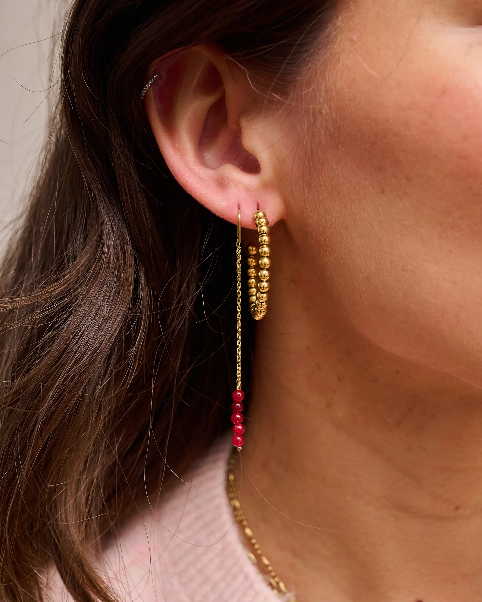 TILTIL Set van 2 Oorbellen Bonny Beads Goud - Image 4