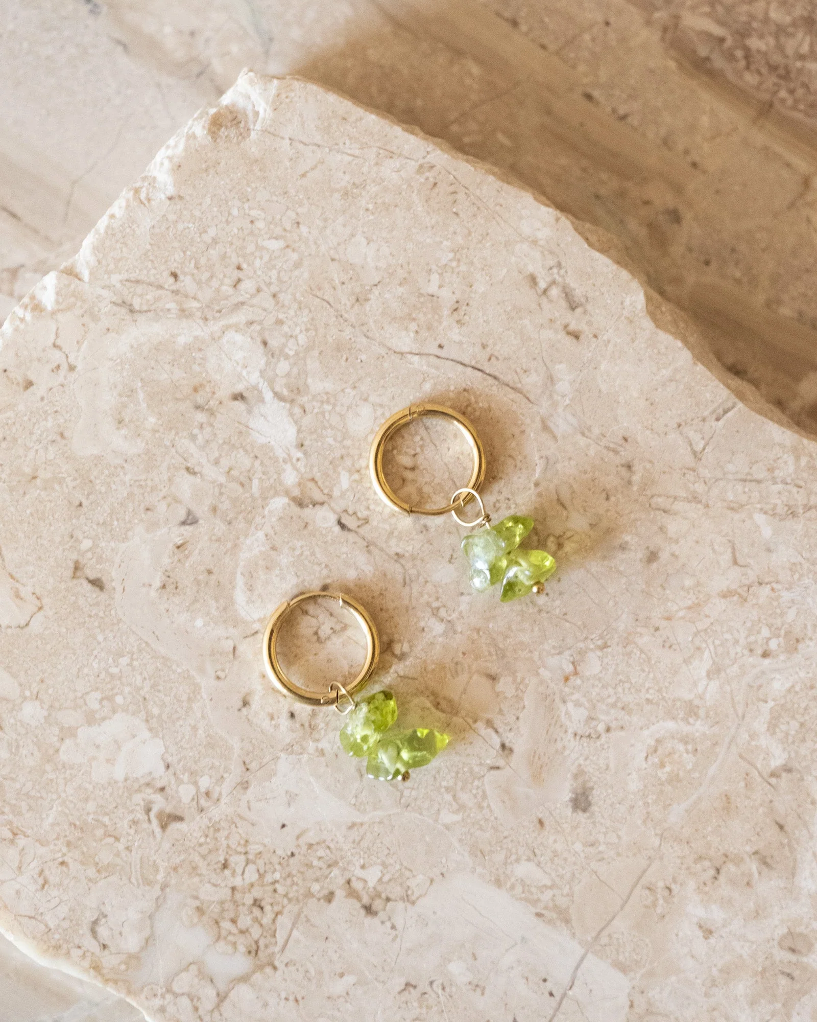 TILTIL Set van 2 Oorbellen Stella Stones Mosgroen Goud - Image 2