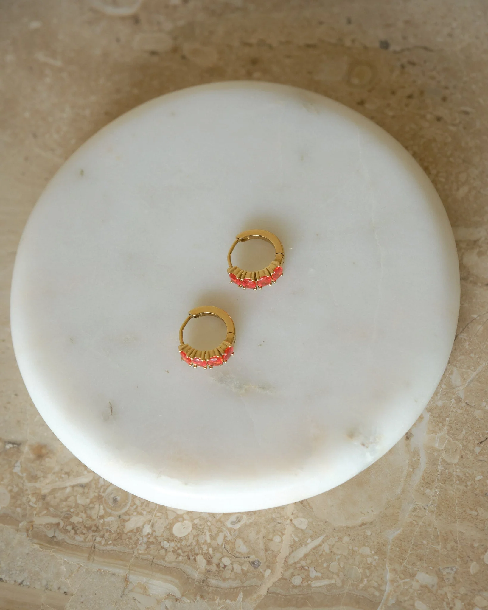 TILTIL Set van 2 Oorbellen Zircon Chunky Orange - Image 5