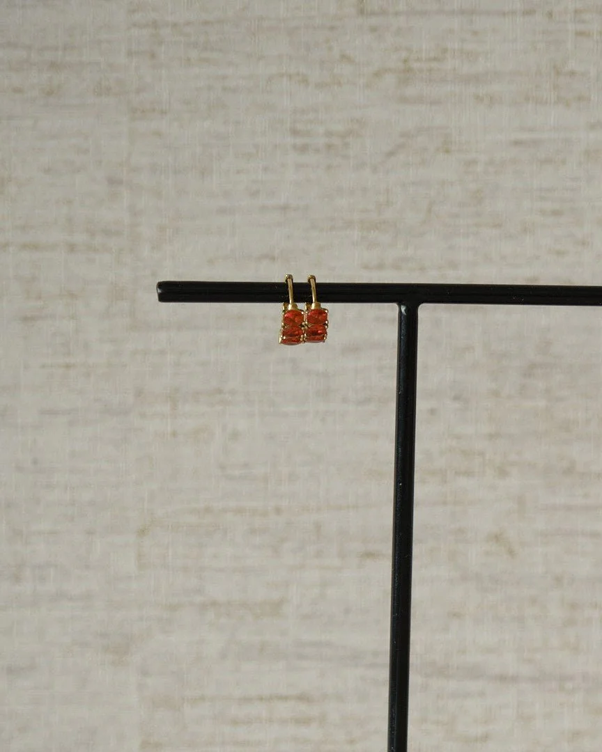 TILTIL Set van 2 Oorbellen Zircon Chunky Orange - Image 6