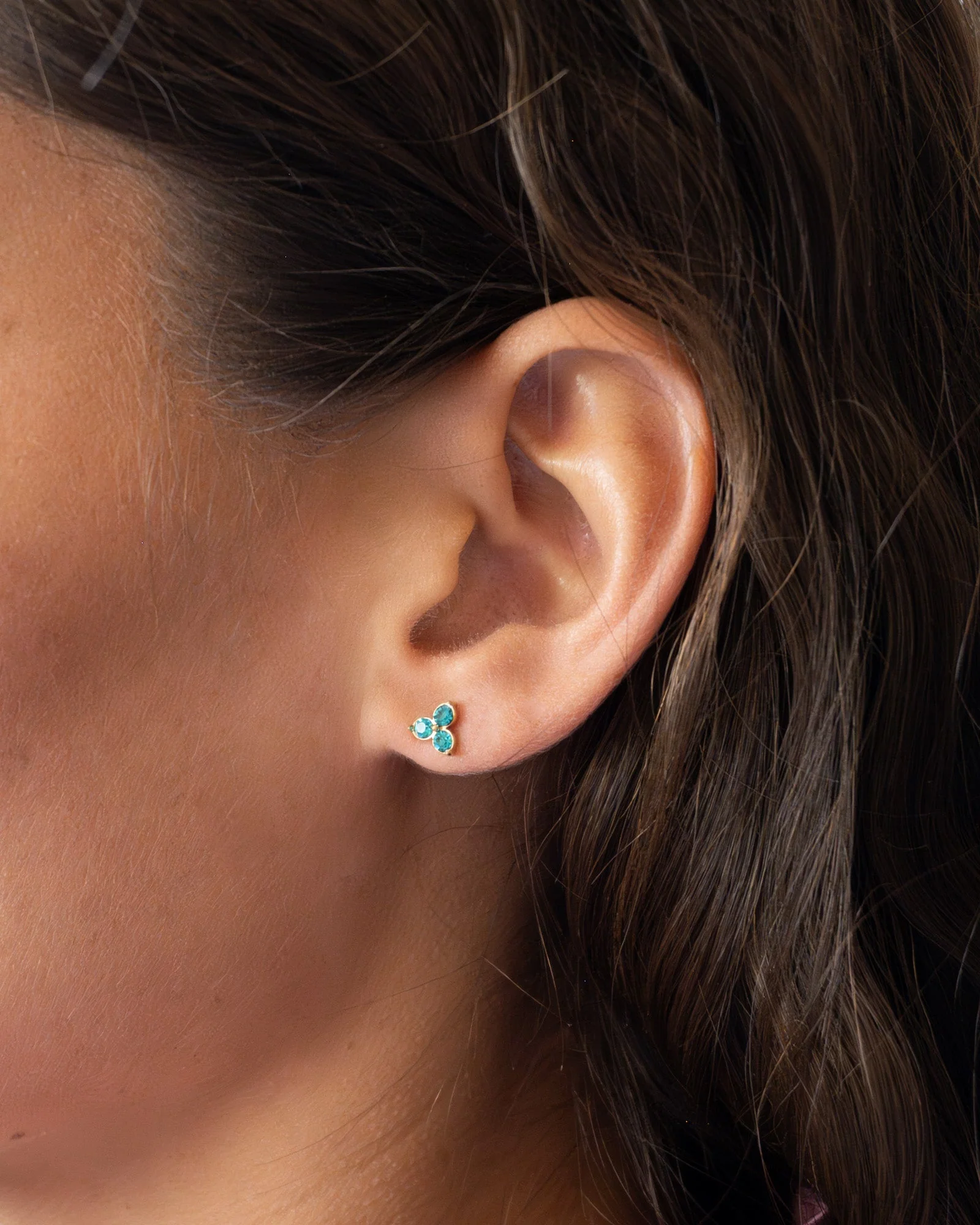 TILTIL Set van 2 Oorbellen Zircon Stud Turquoise - Image 2