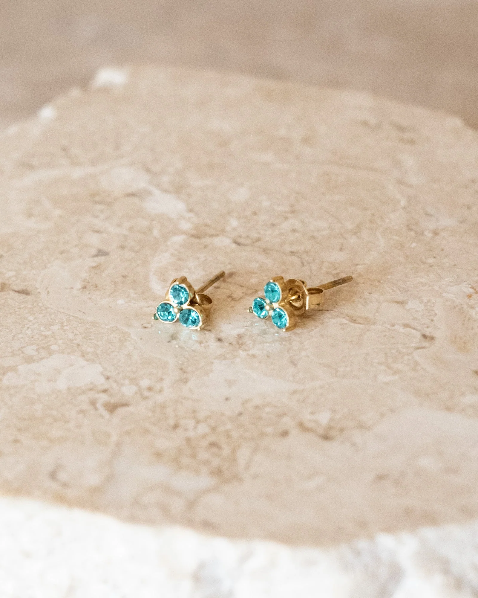 TILTIL Set van 2 Oorbellen Zircon Stud Turquoise - Image 5