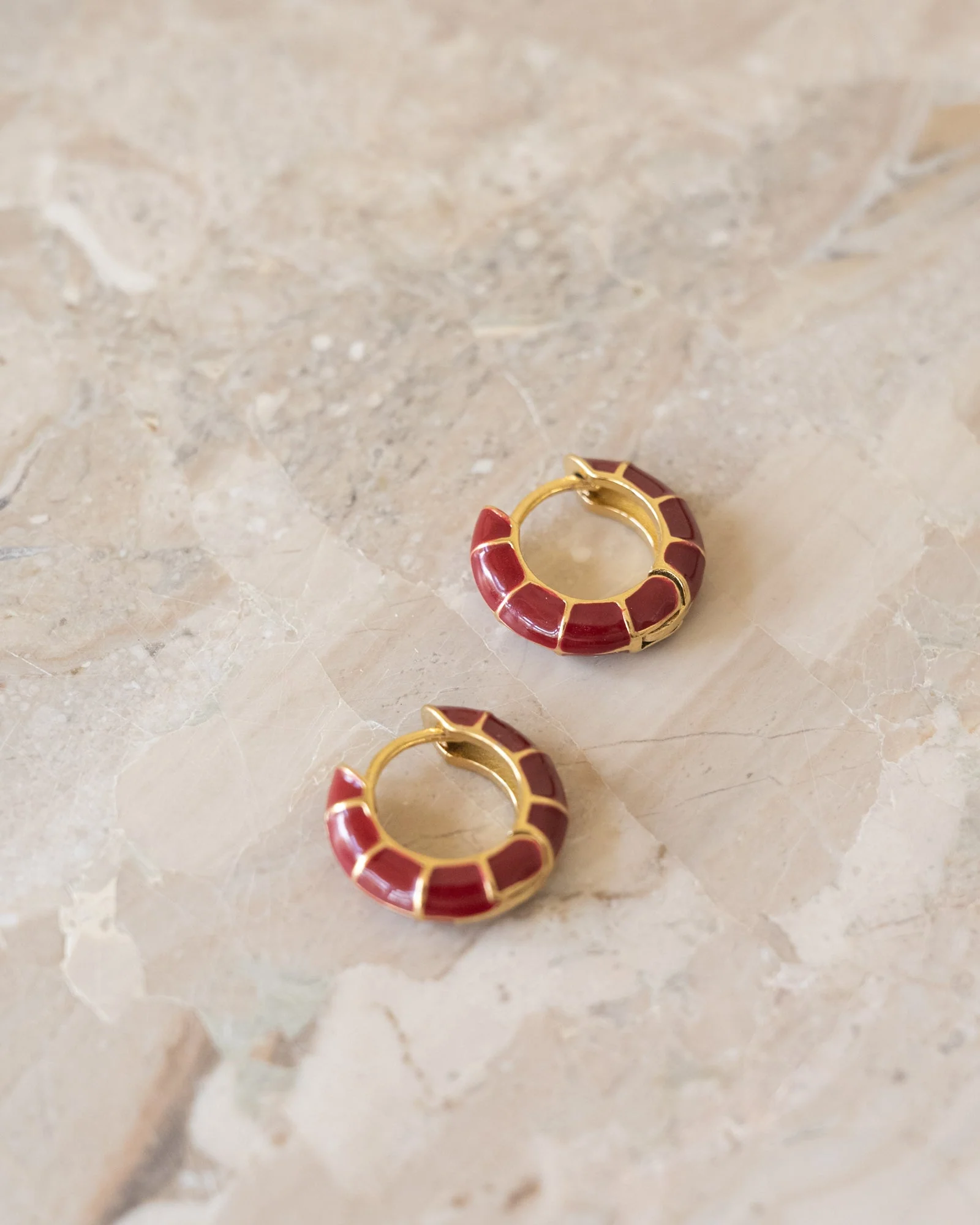 TILTIL Set van 2 Hoops Colored Donkerrood - Image 4