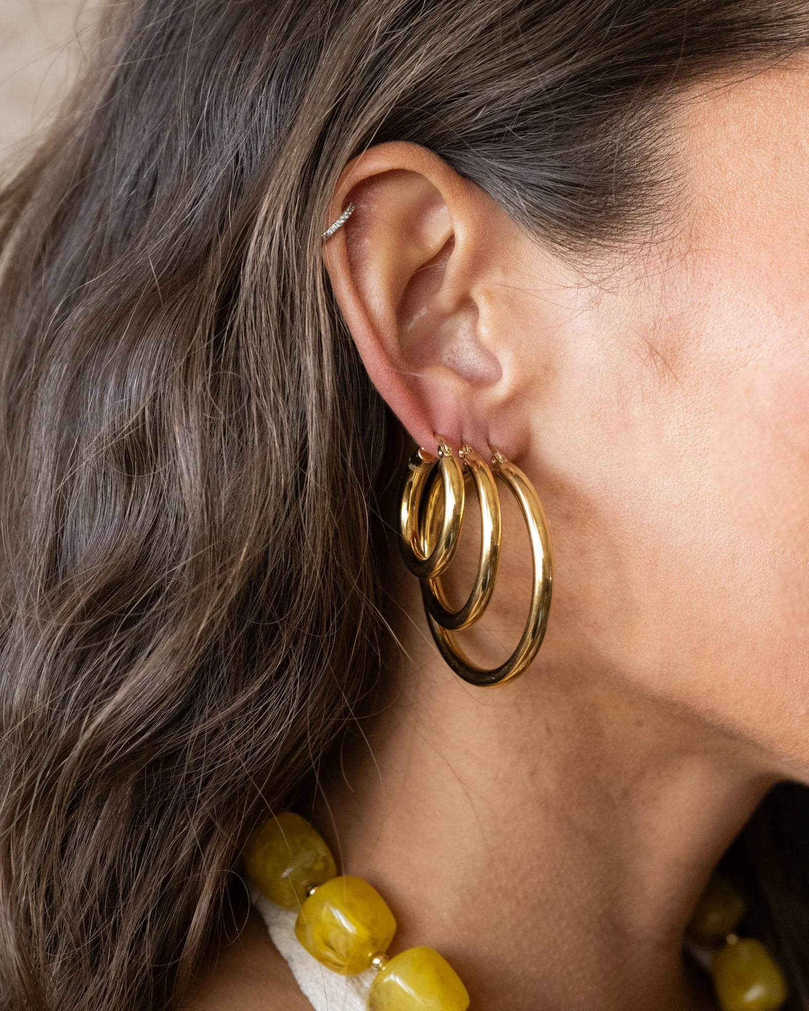 TILTIL Set van 2 Hoops Goldplated Boldy - Image 7