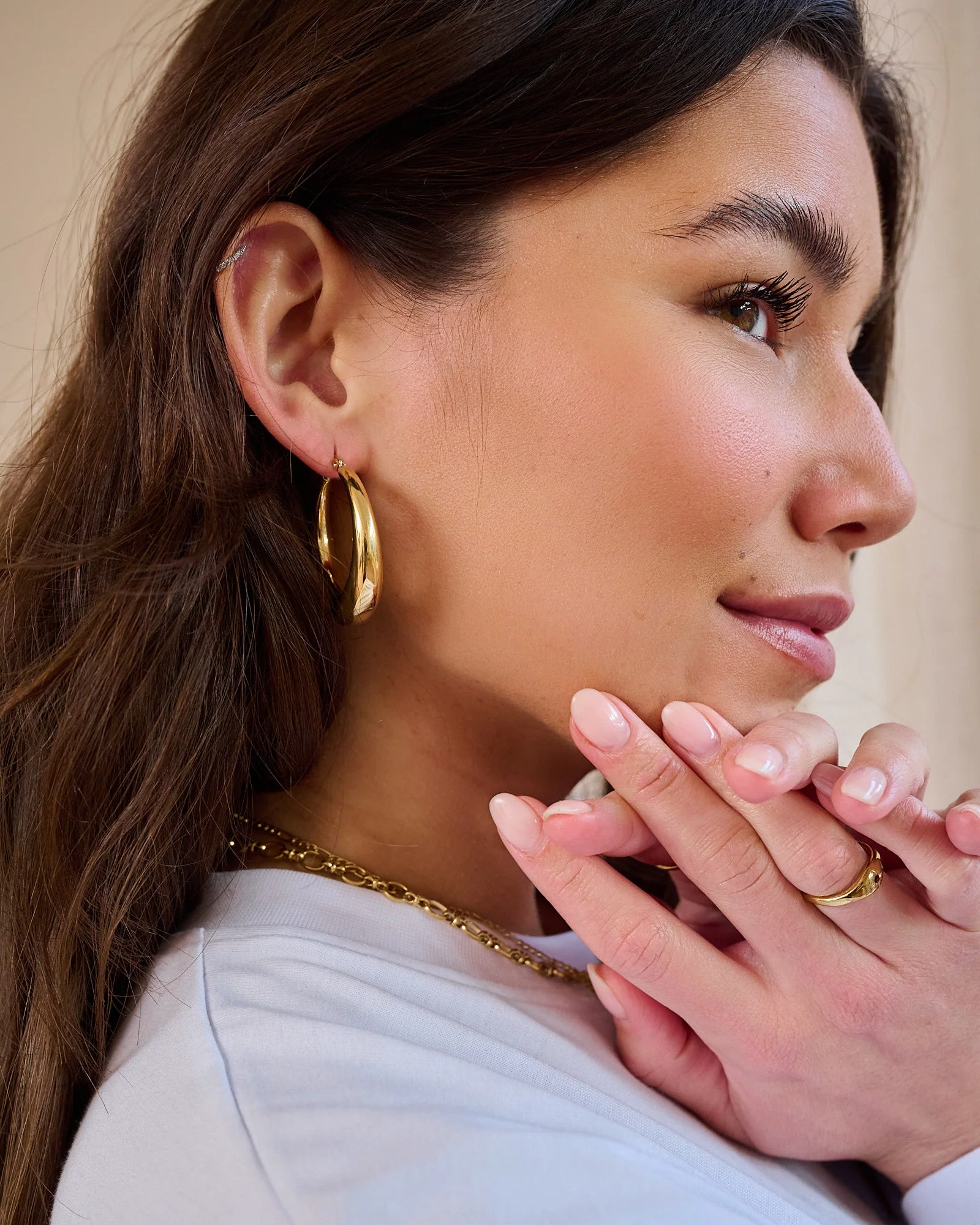 TILTIL Set van 2 Hoops Goldplated Bobby - Image 3