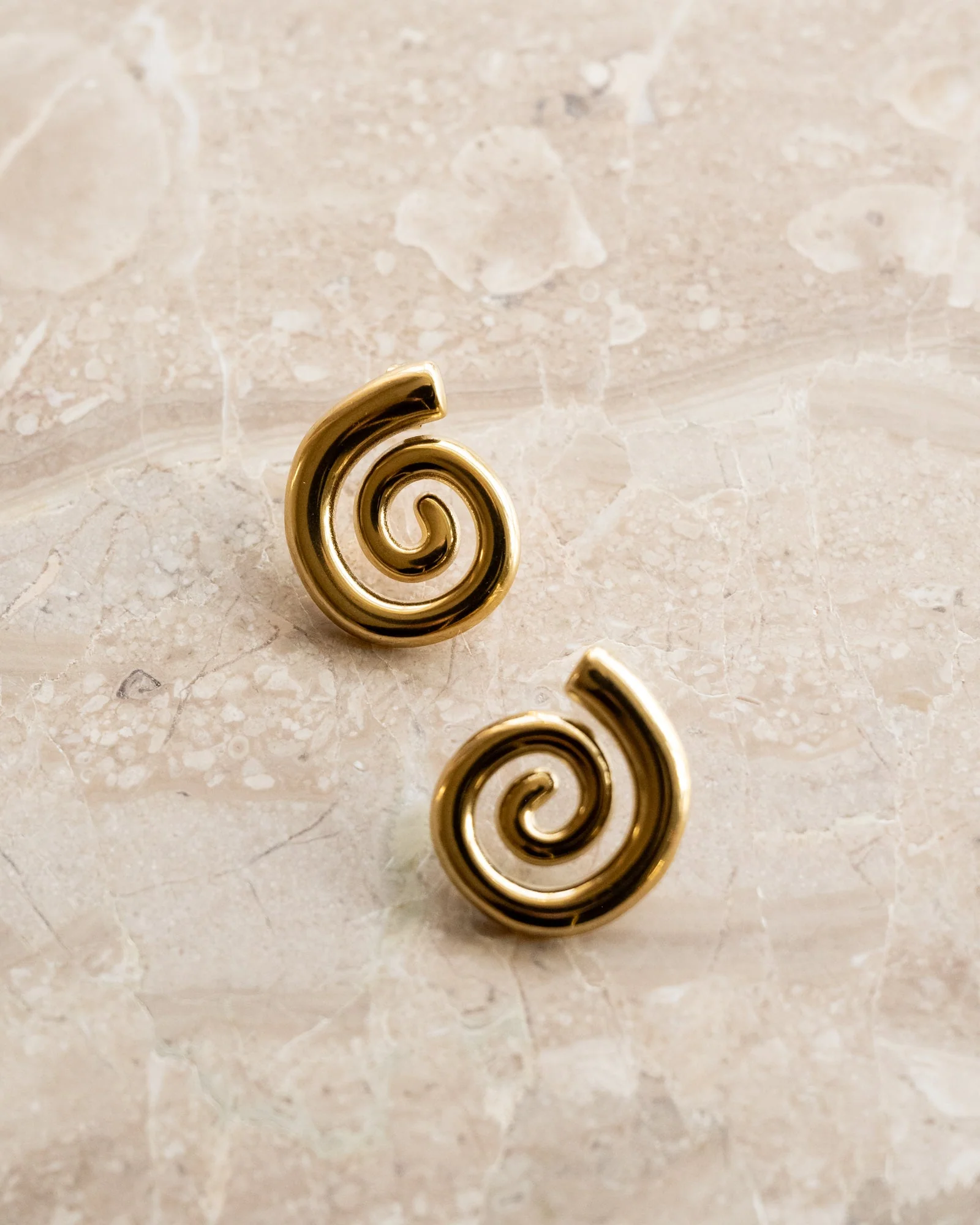 Set van 2 Hoops Goldplated Chunky Spiral - Image 4