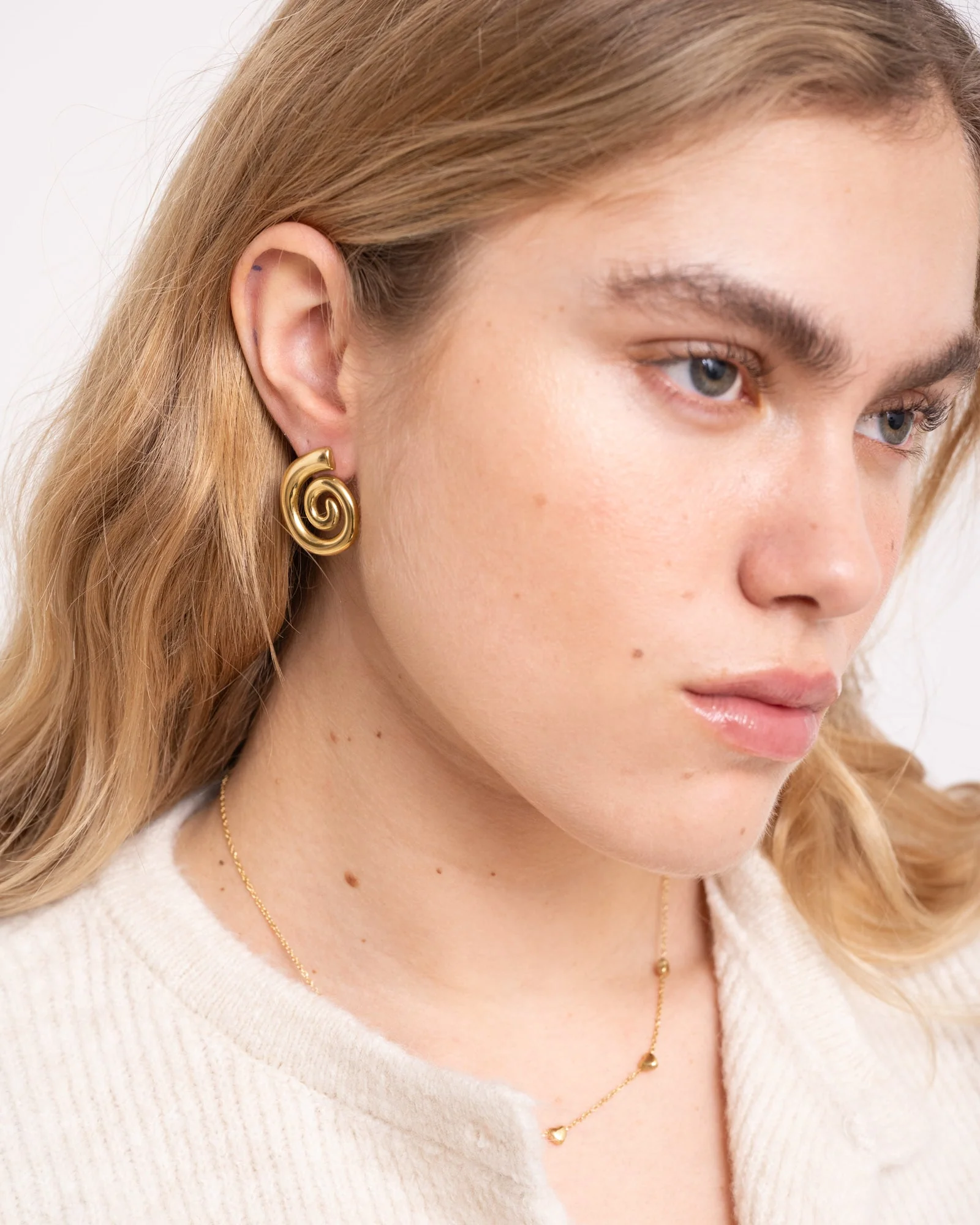 Set van 2 Hoops Goldplated Chunky Spiral - Image 5