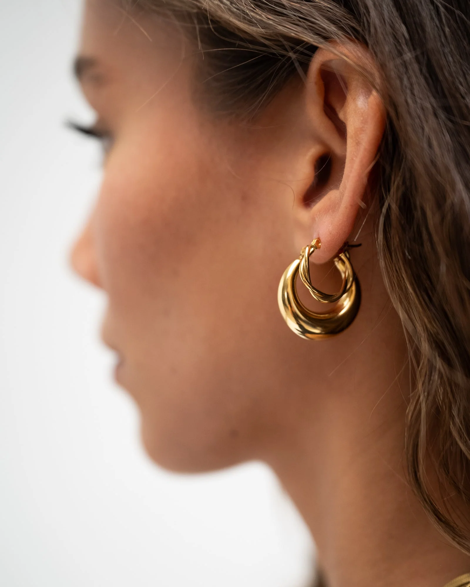 TILTIL Set van 2 Hoops Goldplated Saar - Image 6