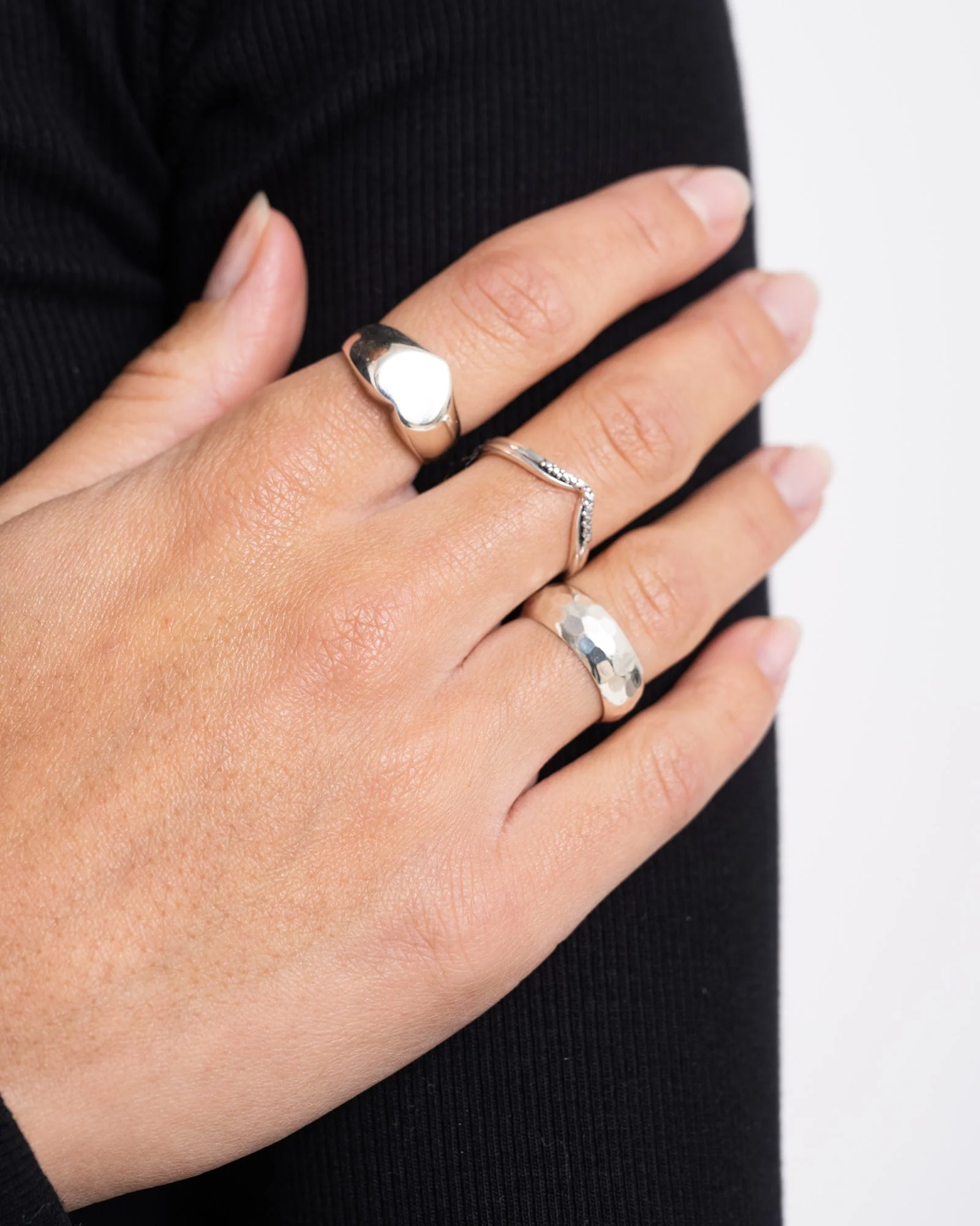 TILTIL Ring Silver Heart Signet - Image 3