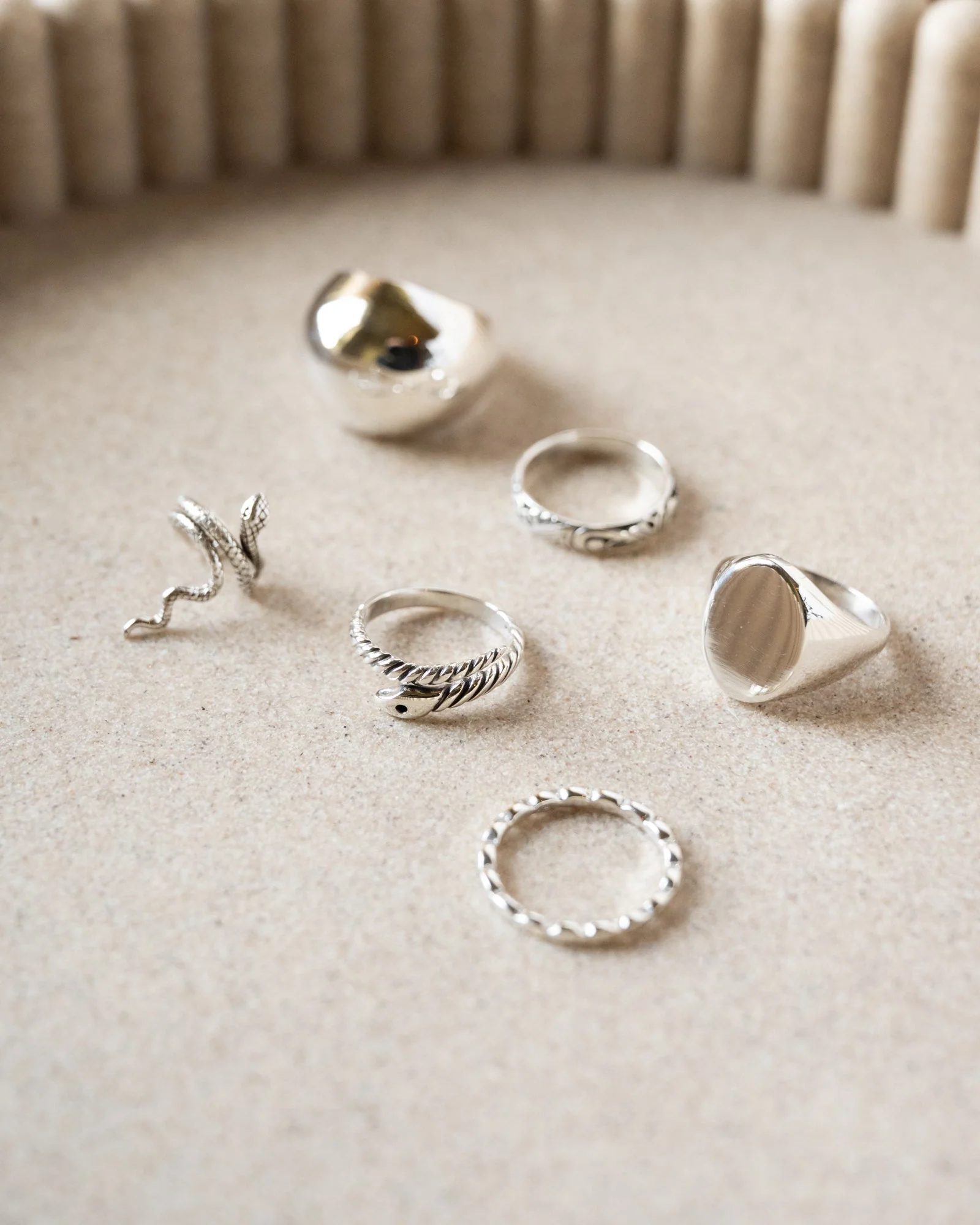 TILTIL Sally Snakey Ring Silver - Image 4