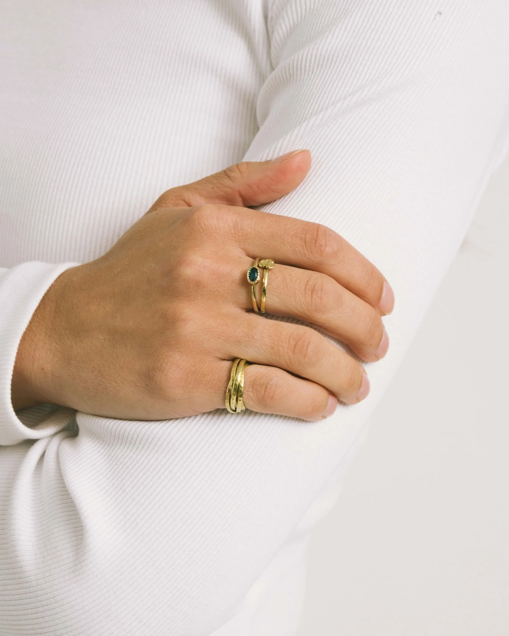 Brass Multi Ring Goud