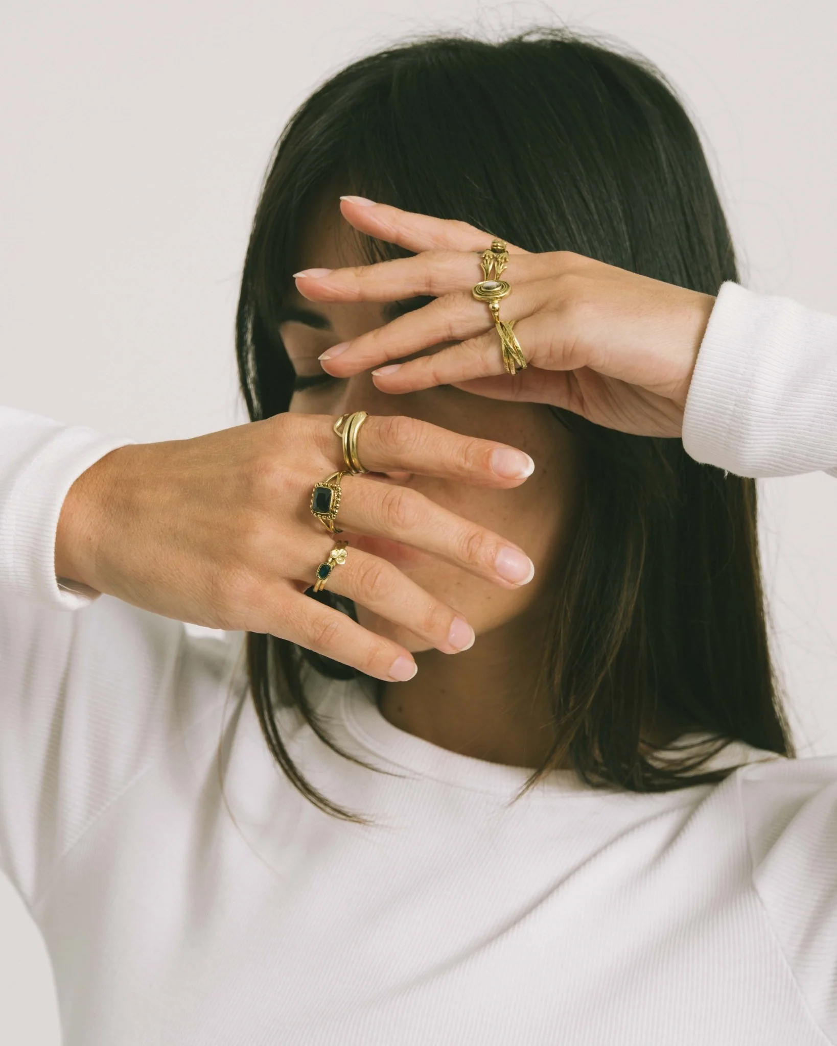 Brass Multi Ring Goud - Image 4